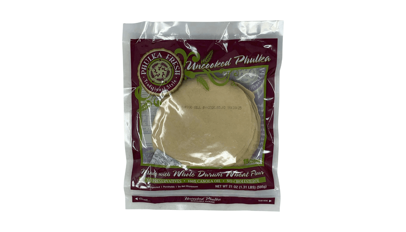 Canteen Uncooked Phulka Chapati 18pcs