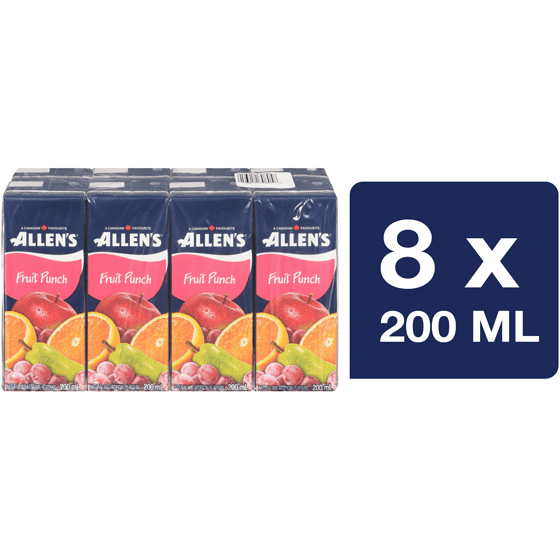 Allen's Fruit Punch Juice 8x200ml