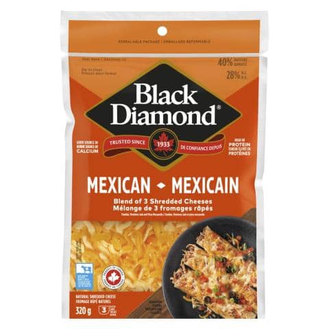 Black Diamond Mexican Shredded Cheese 320g