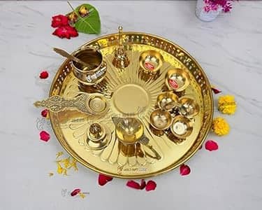 Brass Pooja Thali Set