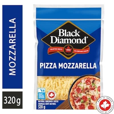 Black Diamond Mozzarella Shredded Lactose Free 320g