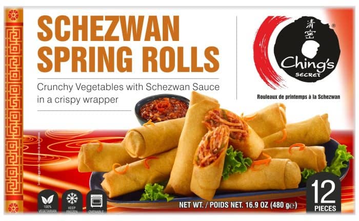 Chings Frozen Spring Roll Schezwan 480g