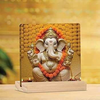 Car Dash Ganesha Idol (White)