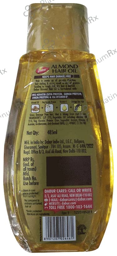 Dabur Almond Hair Oil 485ml + 9ml