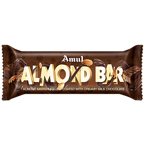 Amul Chocolate Almond Bar 35g - Snacks