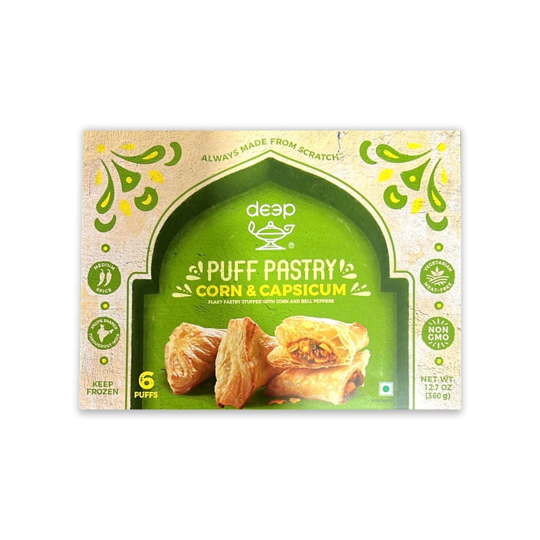 Deep Corn & Capsicum Puff - Frozen