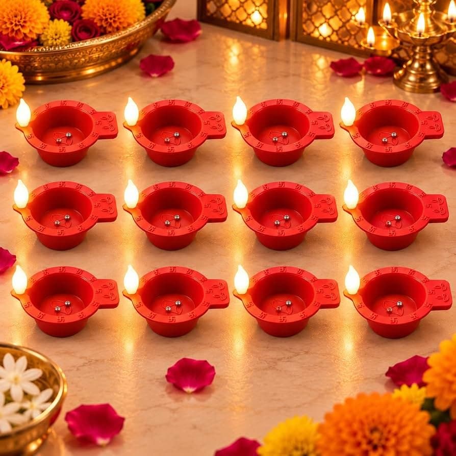 Diya Water Sensor 6pcs - Pooja & Religious Items