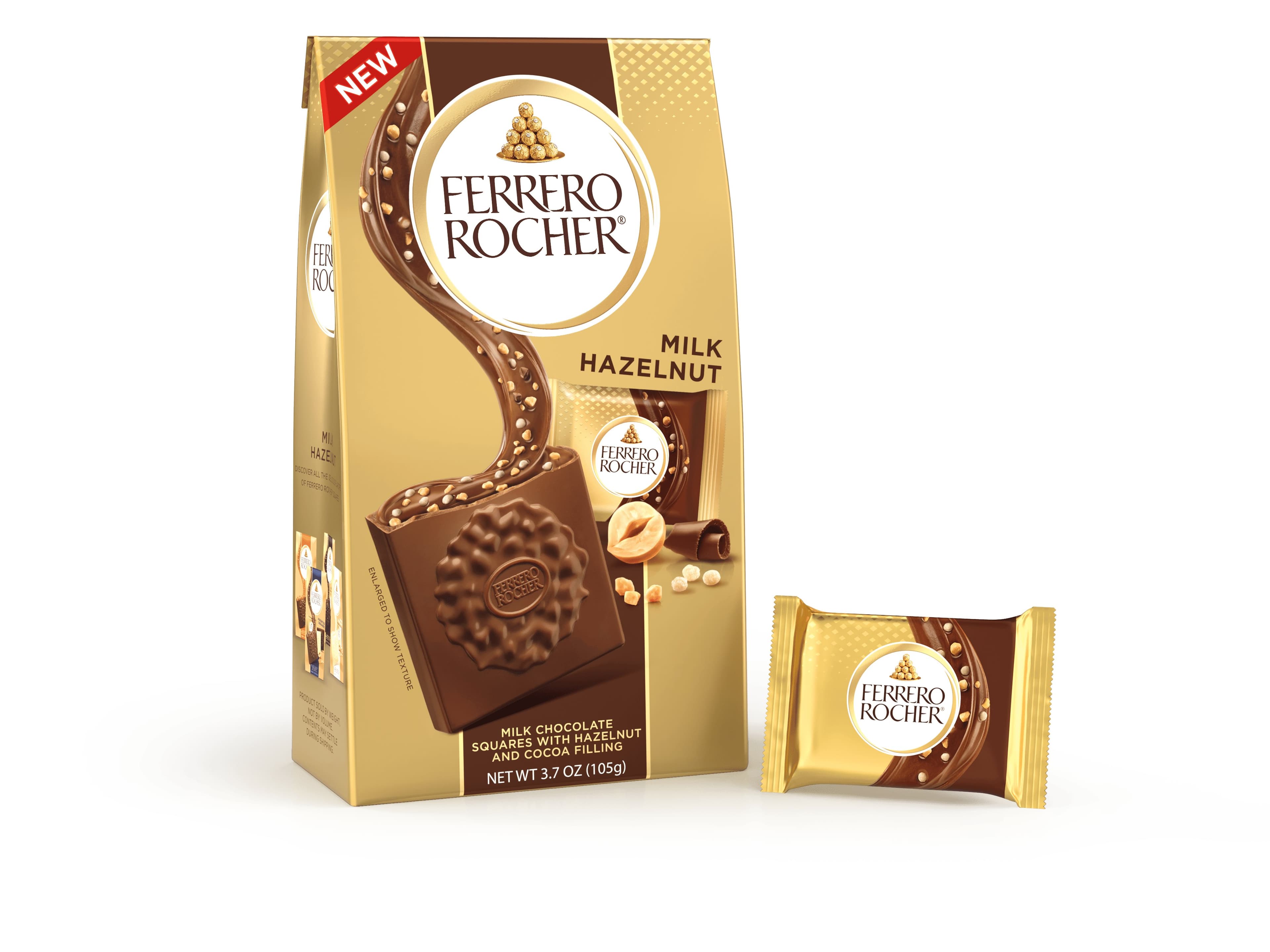Ferrero Rocher T10 Chocolate Squares Milk Hazelnut 105g - Snacks & Namkeen