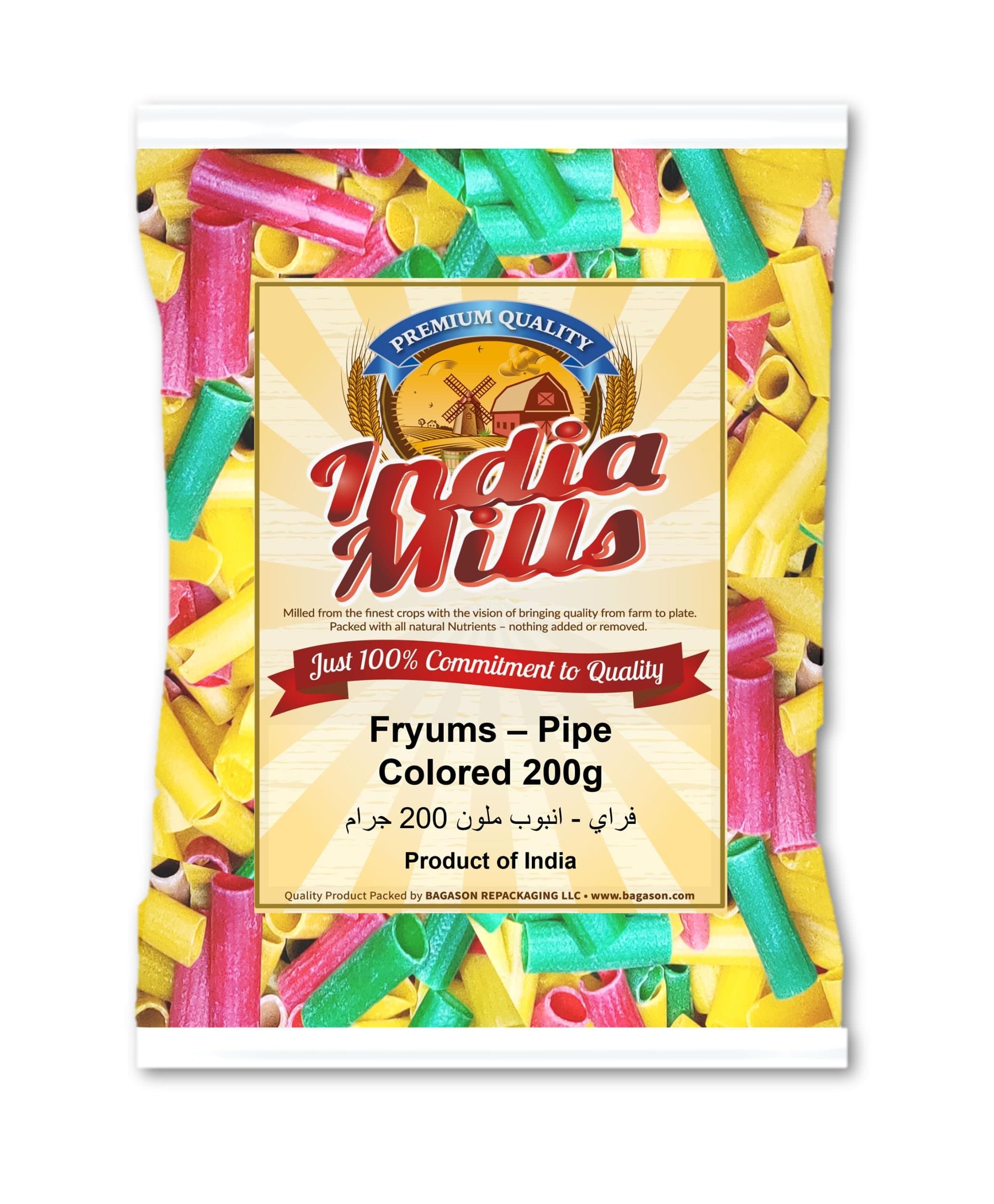 From The Earth Fryums Pipe Color 200g - Snacks