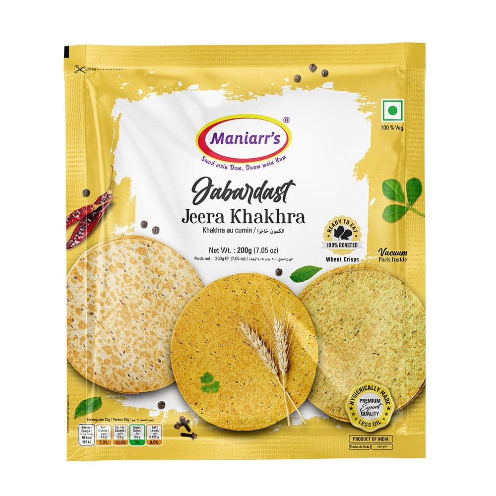 From The Earth Jeera Khakhra 180g - Snacks & Namkeen