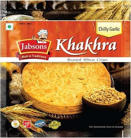 From The Earth Khakhra Chilli Garlic 180g - Snacks & Namkeen