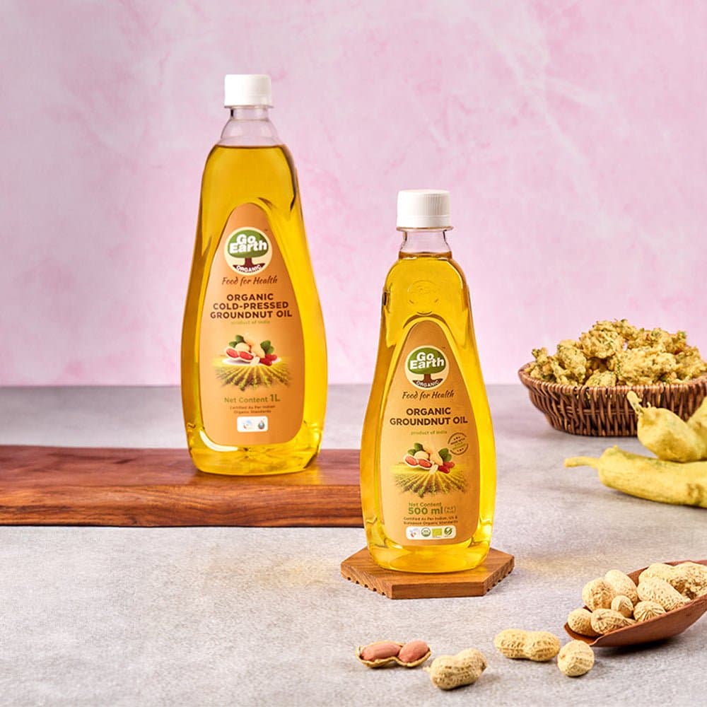 From The Earth Organic Groundnut Oil 1L - Cooking Essentials