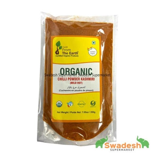 From The Earth Organic Kashmiri Chilli Powder 200g - Spices and Herbs