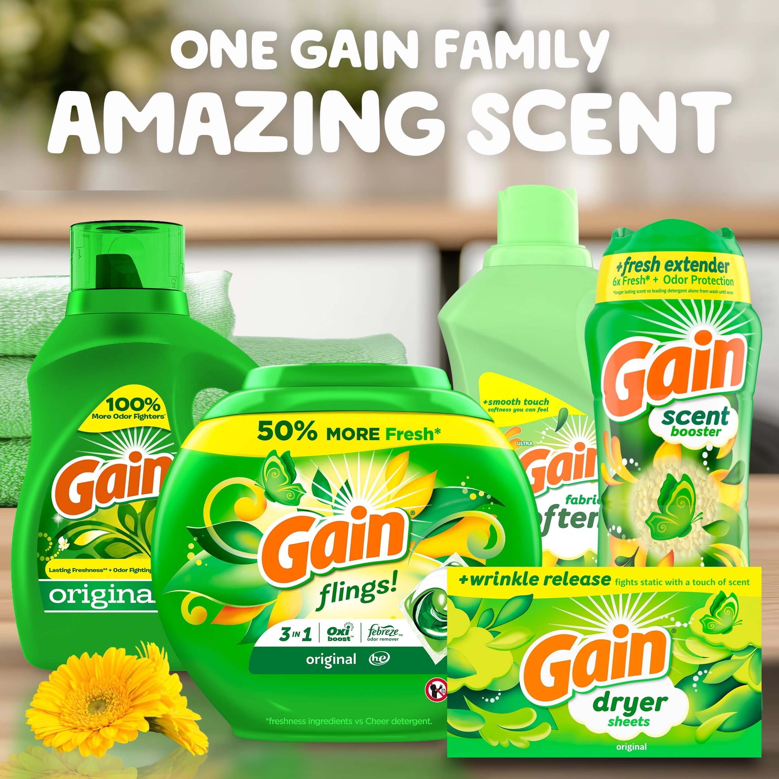 Gain Laundry Detergent Original 739ml - Household