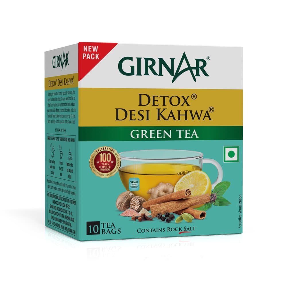 Girnar Detox Desi Kahwa Green Tea 10pcs - Beverages