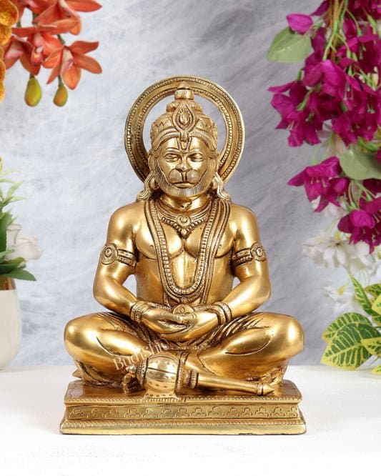 God Idol Brass Hanuman Ji - KitchenReligious