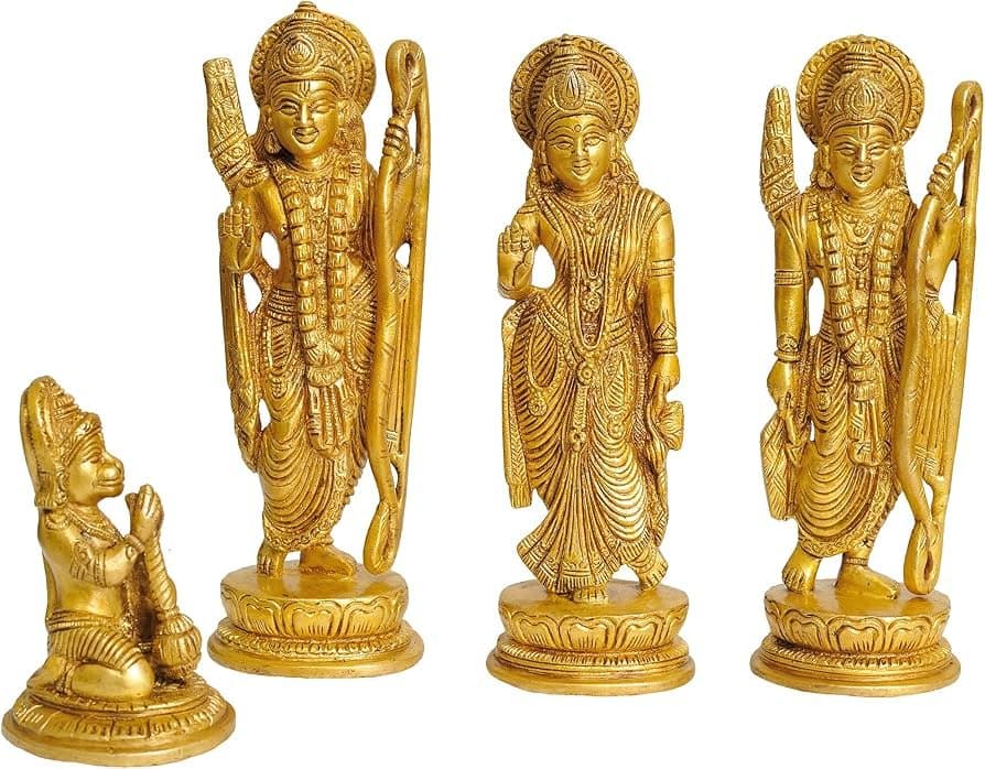 God Idol Brass Ram Lakshman Janki - KitchenReligious