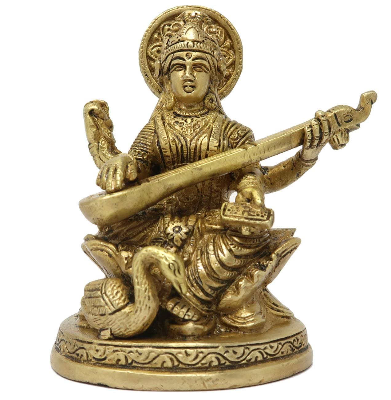 God Idol Brass Saraswati Mata - KitchenReligious