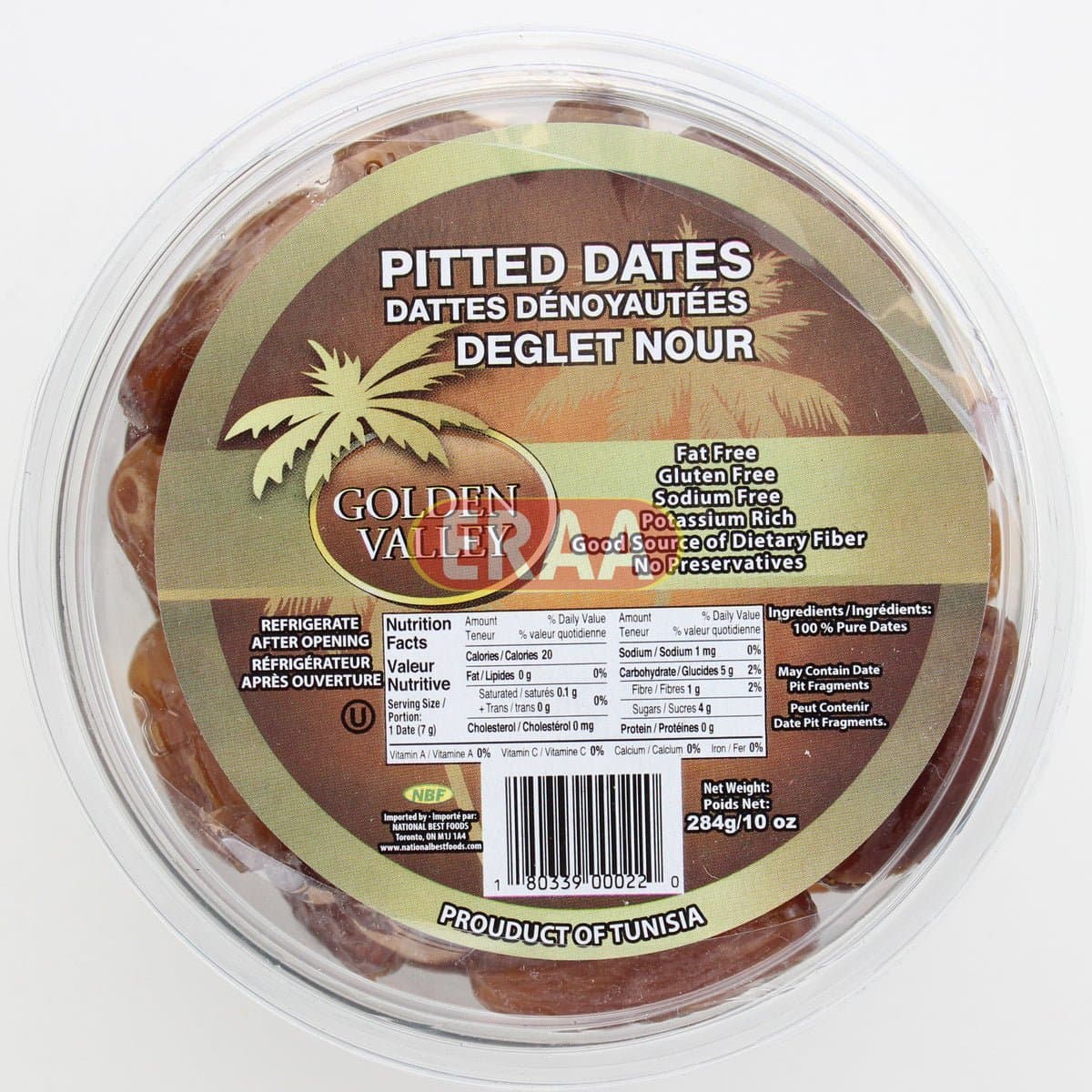 Golden Valley Pitted Dates 284g - Snacks