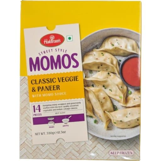 HALDIRAMs Frozen Veggie Paneer Momos 350g - Frozen
