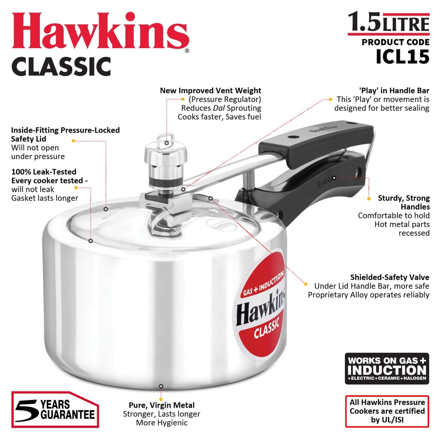 Hawkins Induction Cooker 3L - Household