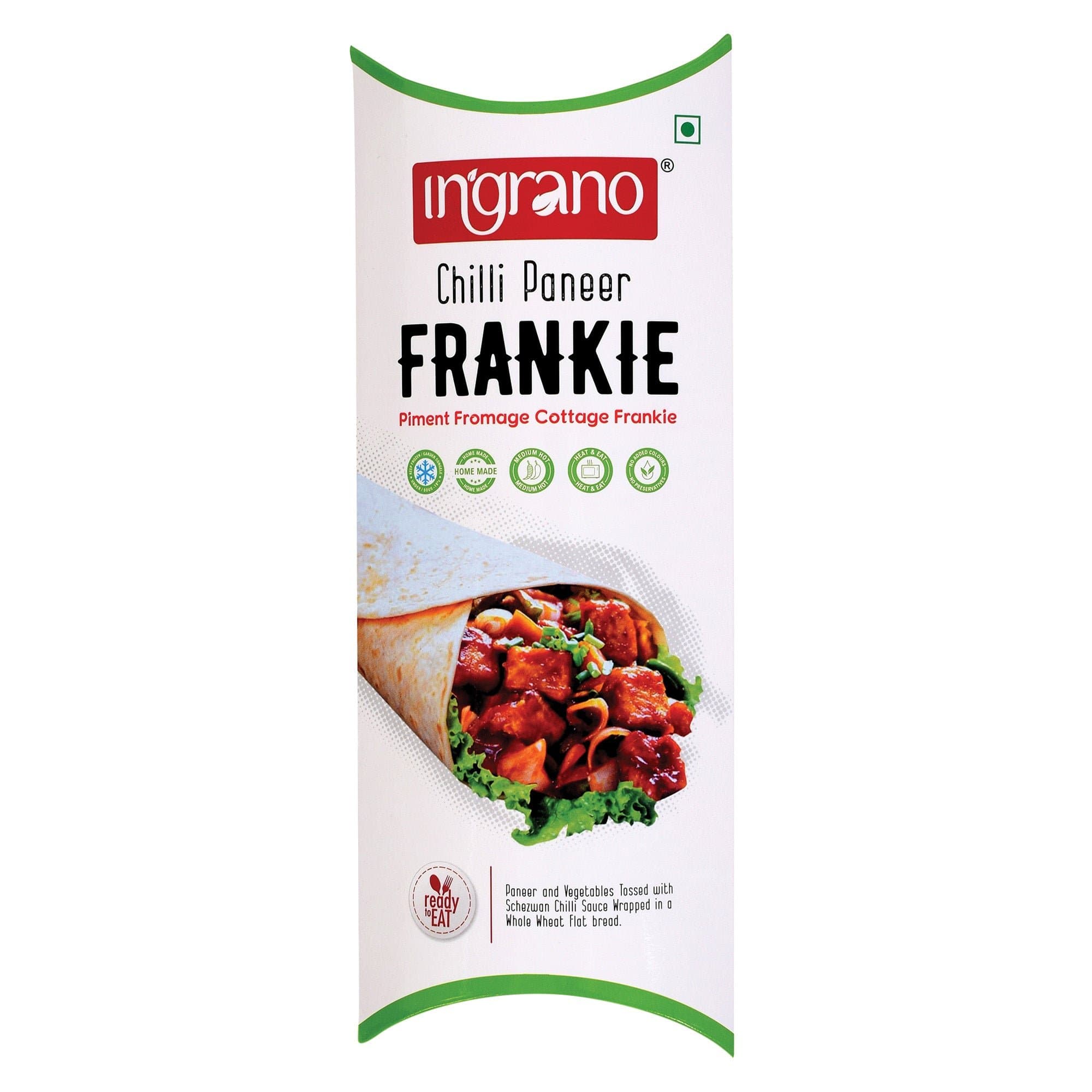 Ingrano Frozen Frankie Chilli Paneer 160g - Ready-to-Cook