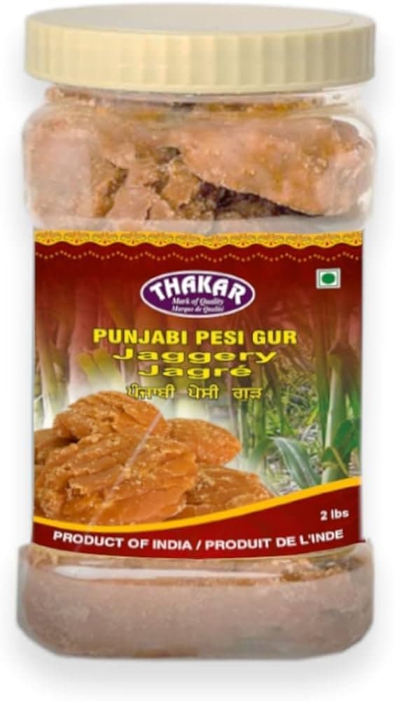 Jaggery Punjabi Pesi Gur 1kg - Cooking Essentials