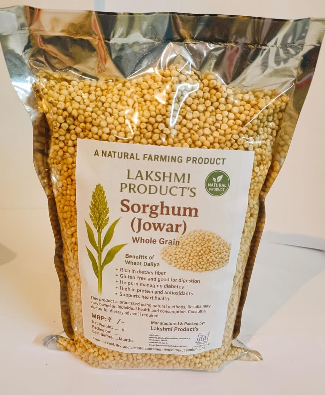 Jowar Whole 800g - Flour & Grains