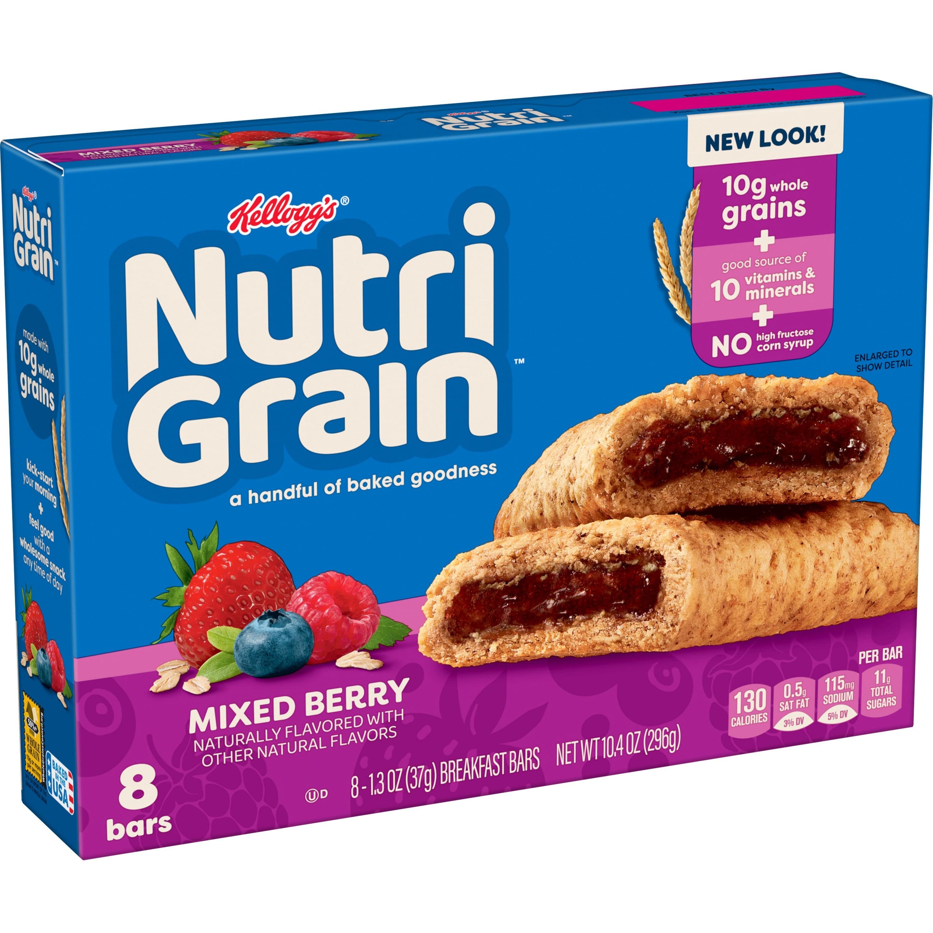 Kellogg's Nutri-Grain Mixed Berry 295g - Flour, Grains & Rice