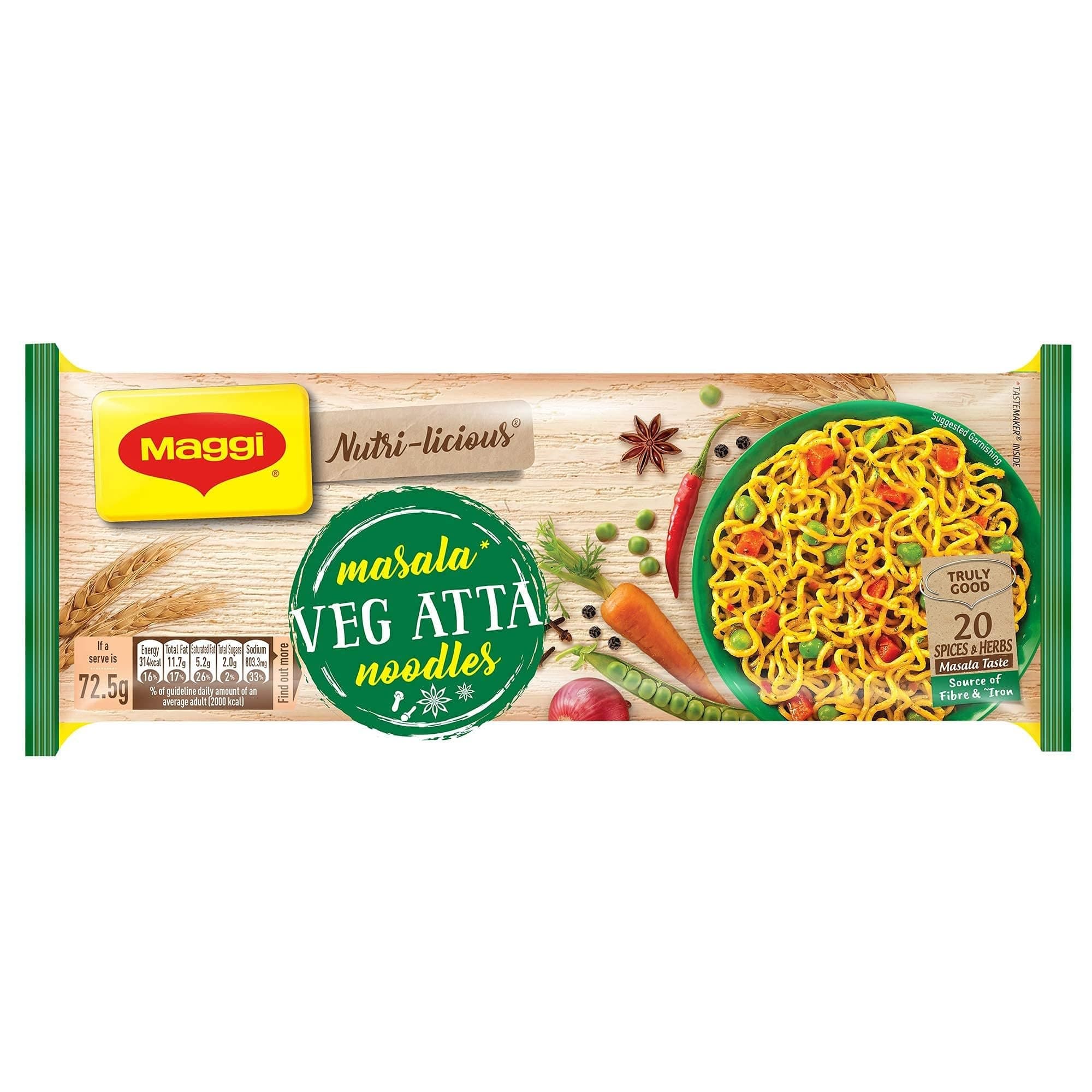 Maggi Veg Atta Noodles 290g - Ready-to-Cook