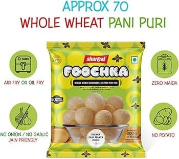 Megh Foochka Ready To Fry Panipuri Mini 100g - Ready-to-Cook
