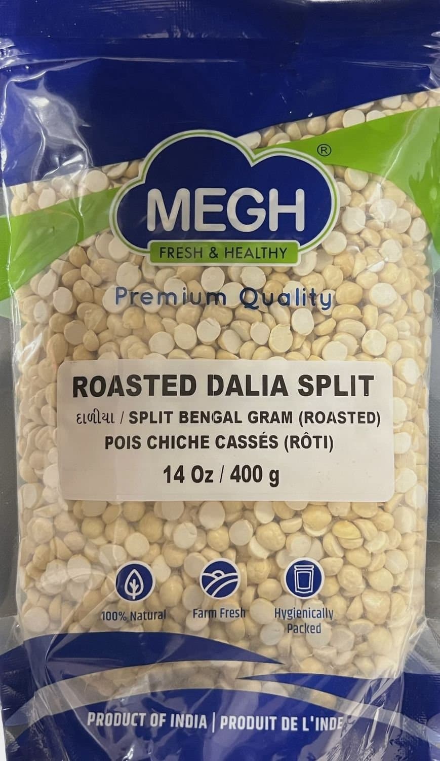 Megh Roasted Dalia Split 400g - Flour & Grains