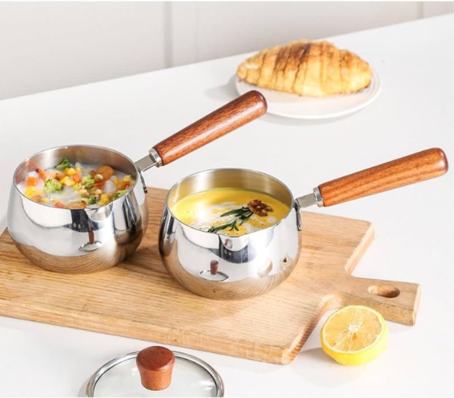 Milk Pan with Wooden Handle 16cm - Others