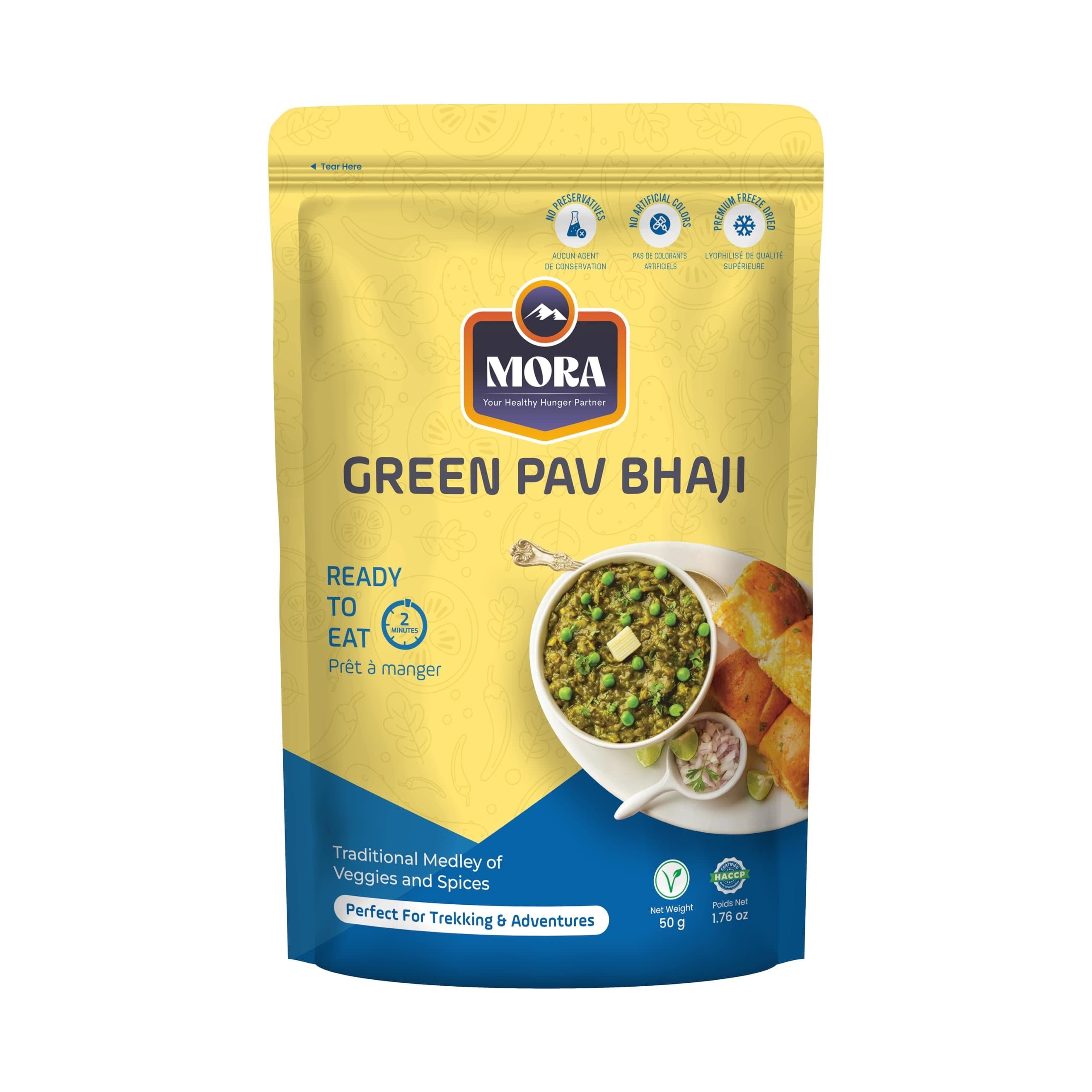 Mora Ready To Eat Green Pav Bhaji 80g - Ready-to-Cook