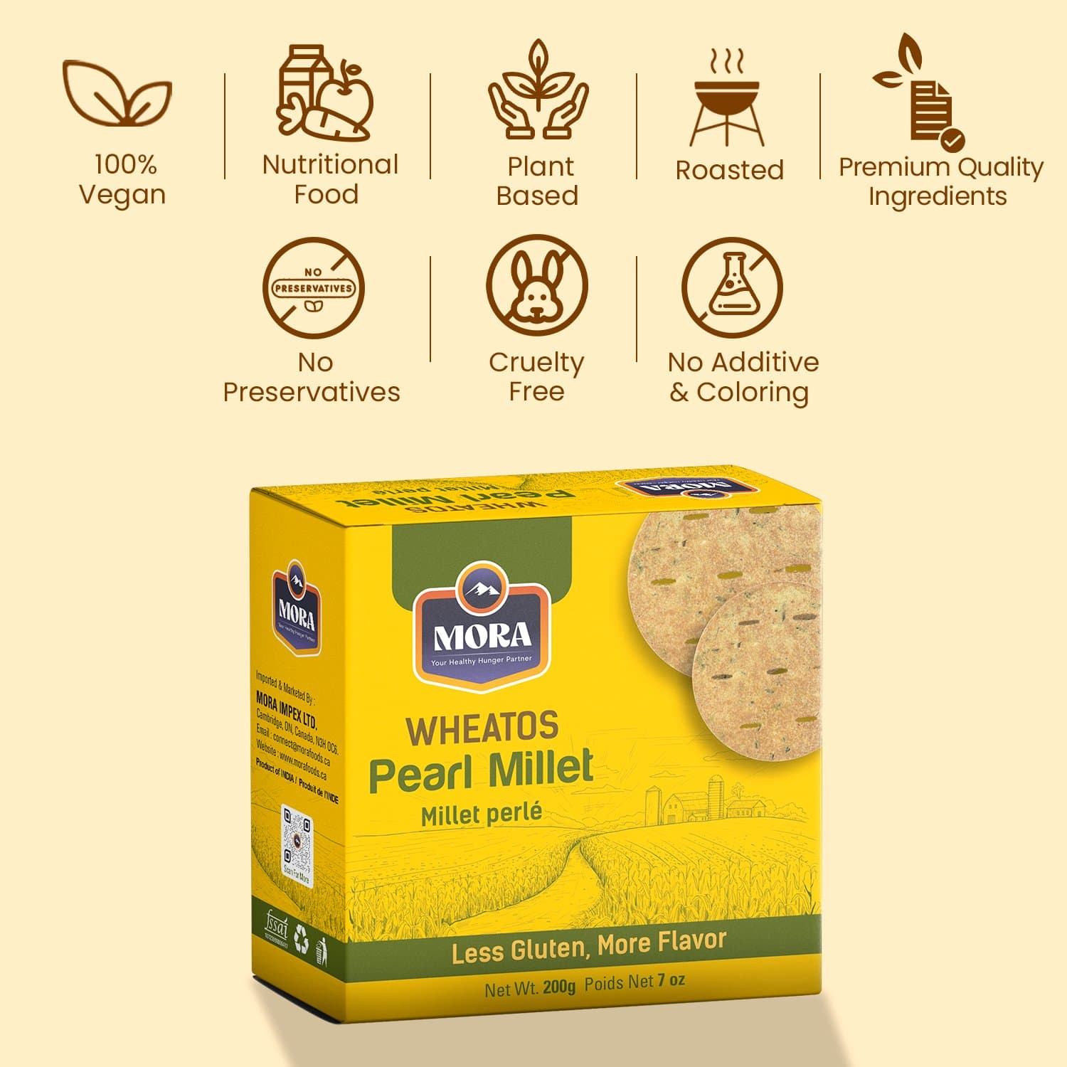 Mora Wheatos Pearl Millet 200g - Snacks