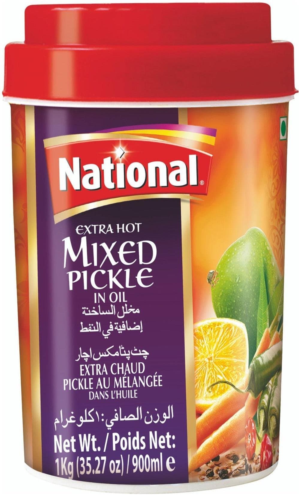 National Extra Hot Mix Pickle 1kg - Condiments