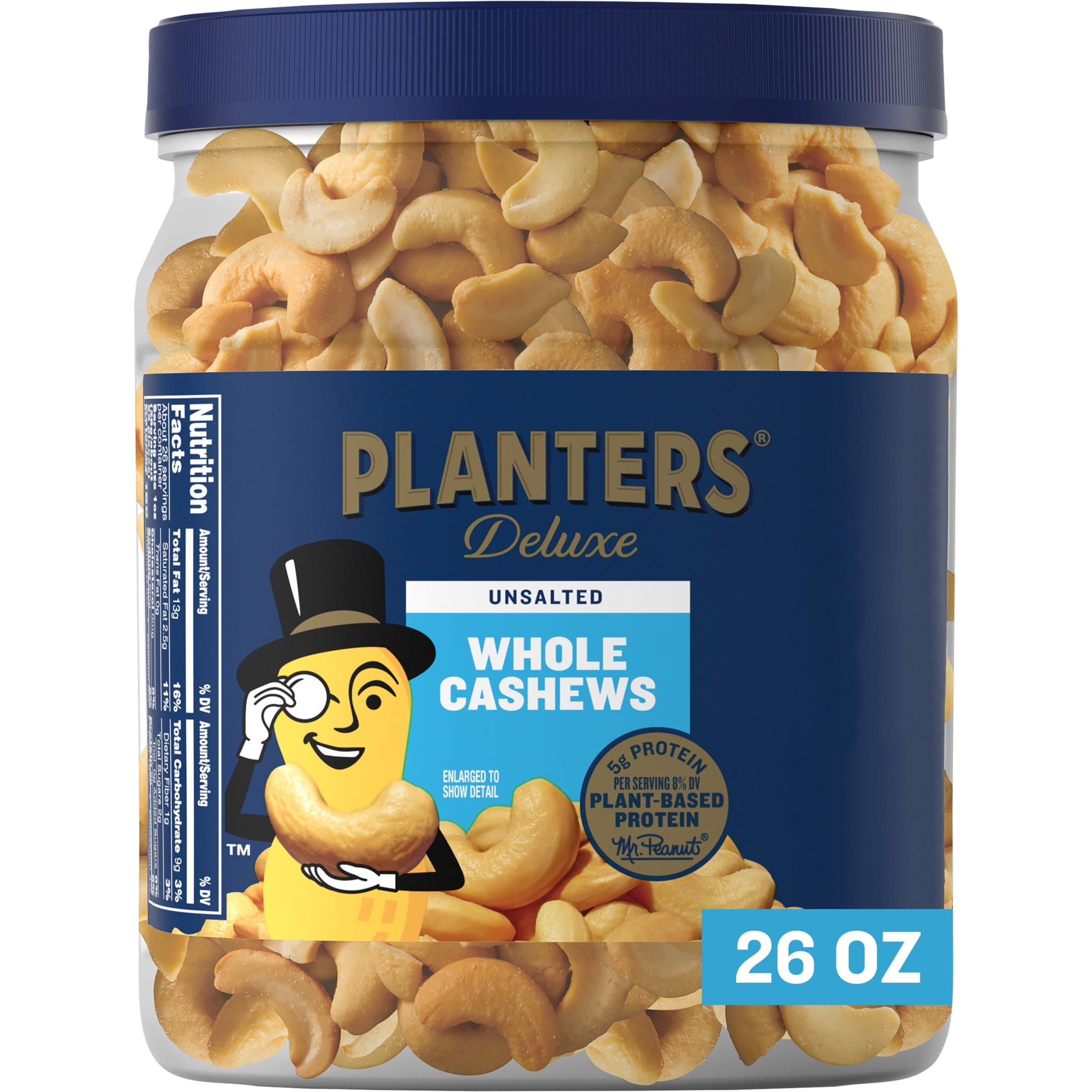 Planter's Cashew Whole Unsalted 200g - Snacks