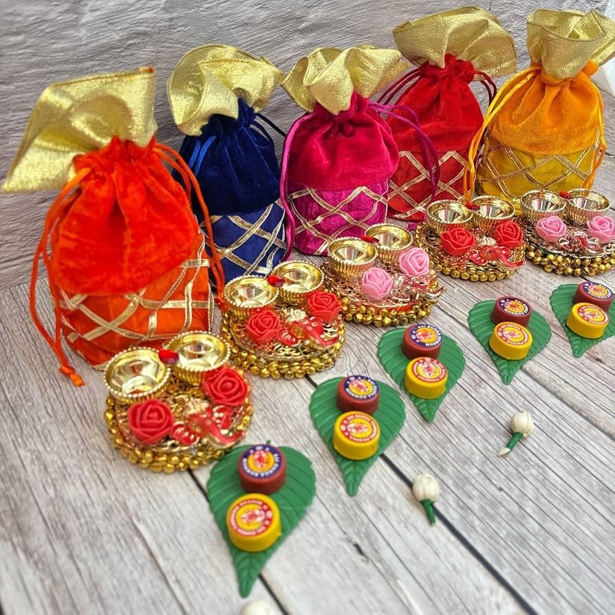 Pooja Thali Stainless Steel 9 in 1 - Pooja & Religious Items