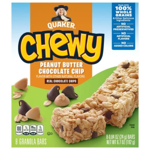 Quaker Granola Bar Peanut Butter 156g - Snacks