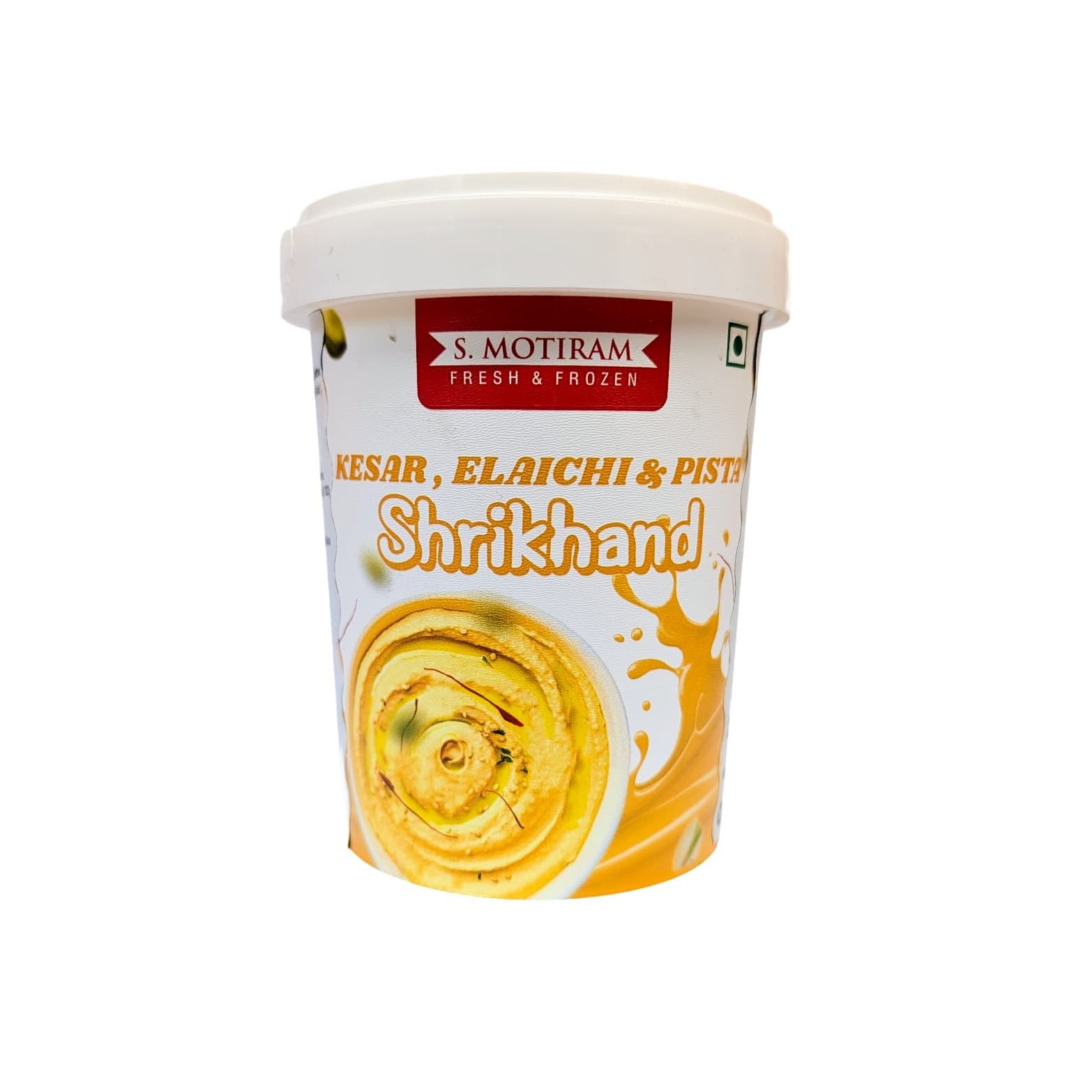 S MOTIRAM Shrikhand Kesar Elaichi Pista 500g - Dairy