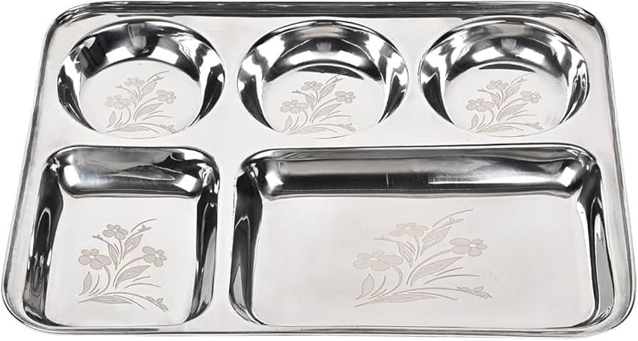 SS Plate (Thali) 5 in 1 - KitchenReligious