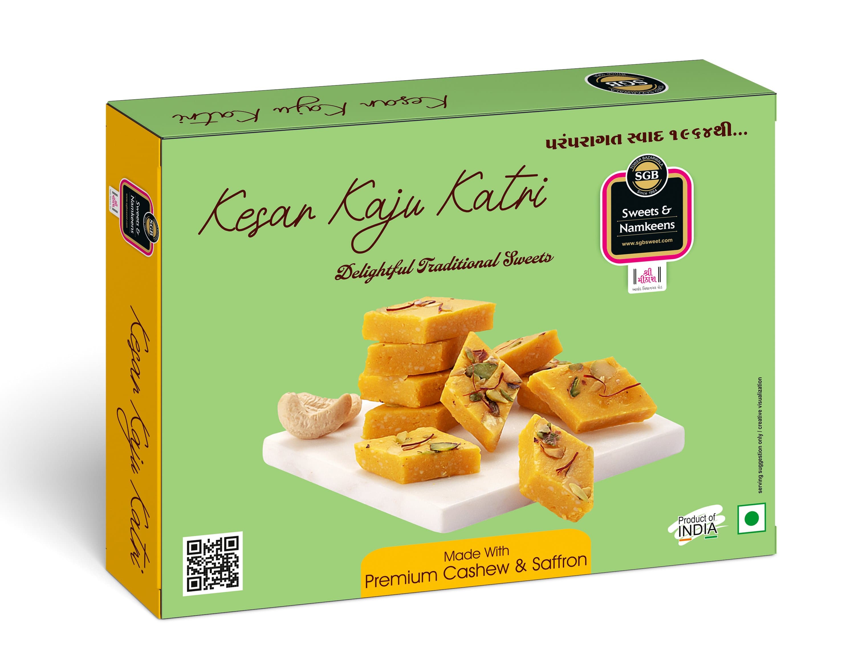 Sgb Kesar Kaju Katri 250g - Snacks