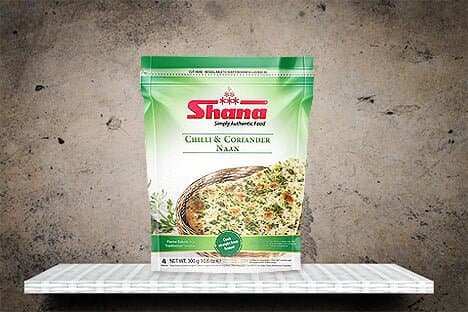 Shana Chilli & Coriander Naan - Frozen