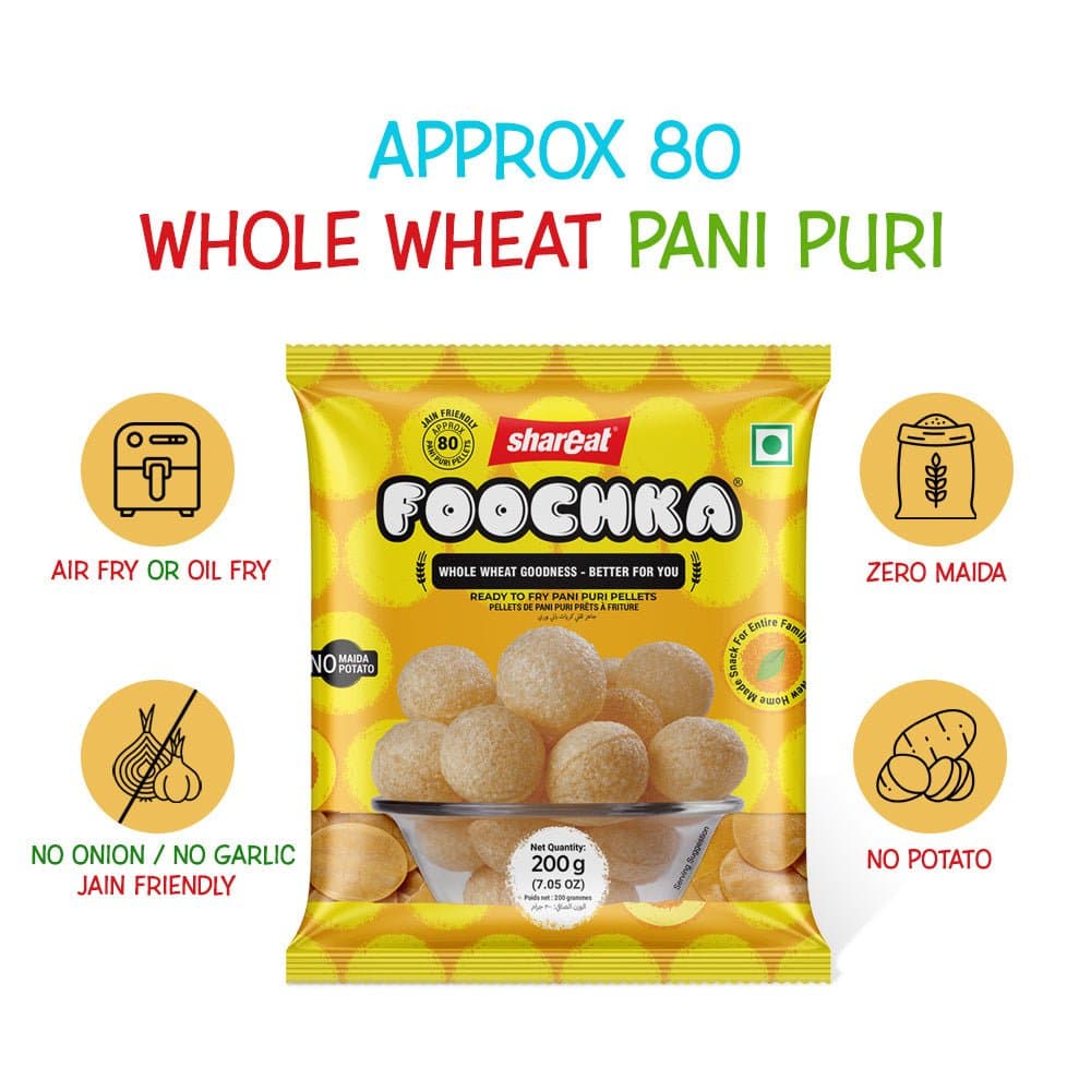 Shareat Foochka Panipuri Dry 200g - Snacks