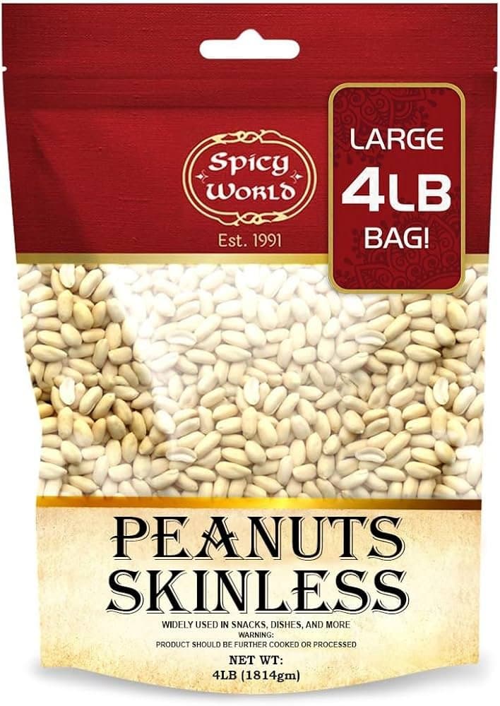 Spicy World Peanuts Blanched 400g - Snacks
