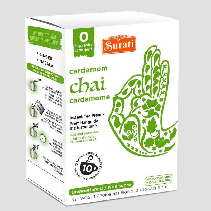 Surati Cardamom Instant Tea 10 Bags - Beverages