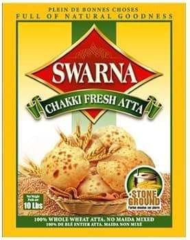 Swarna Whole Wheat Chakki Atta 10lb - Flour & Grains
