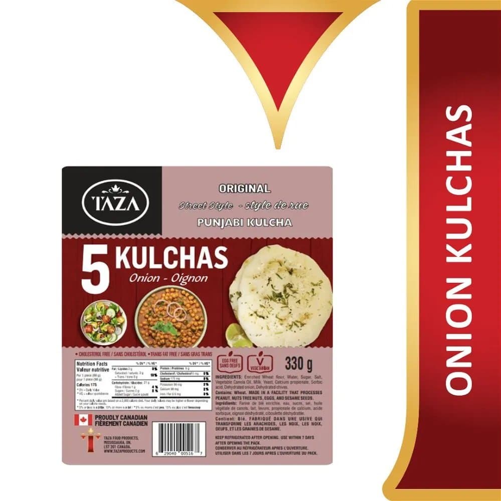 Taza Onion Kulcha 5pcs - Frozen Foods