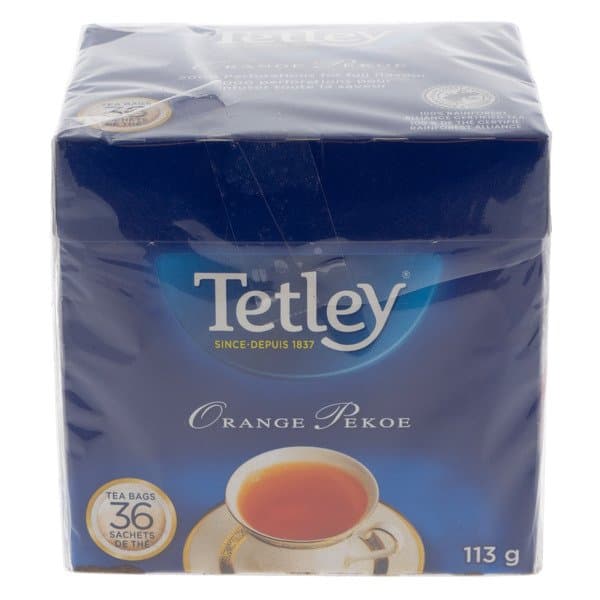 Tetley Orange Pekoe Tea 36 Bags 113g - Beverages