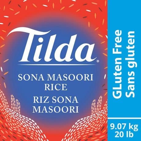 Tilda Sona Masoori Rice 20lb - Flour & Grains